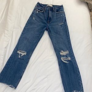 Abercrombie ankle straight ultra high rise jeans
